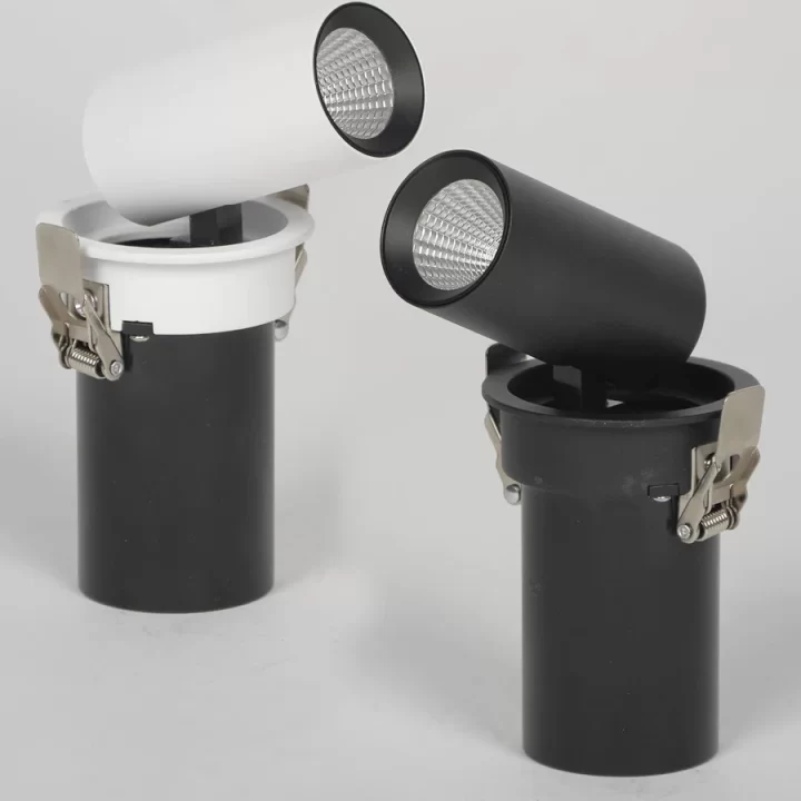 INSOCKET 12W Adjustable Recessed LED COB Spotlight for Wall & Ceiling -Neutral White Light (White Body) Single Head, Adjustable Angle Wall Lamp for Living Room, Home, Office & Commercial