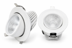 INSOCKET COB Light-Emitting Diode Spotlight, Adjustable Recessed Ceiling Light, Commercial Accent Lighting White