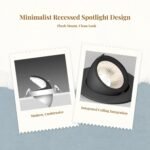 INSOCKET COB Light-Emitting Diode Spotlight, Adjustable Recessed Ceiling Light, Commercial Accent Lighting White - Image 5