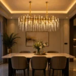 INSOCKET Floating Glass Chandelier Luxury Hanging Ceiling Fixture for Double Height Living Room, Staircase & Hotel Lobby Décor - Image 2